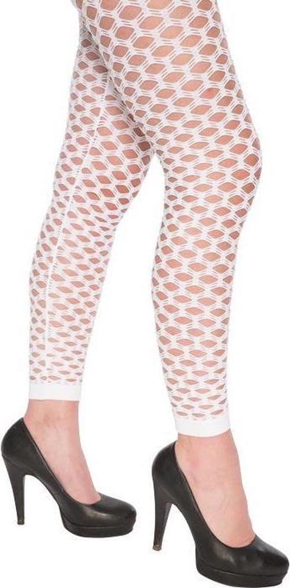 Legging + gaten wit (mt S/M)