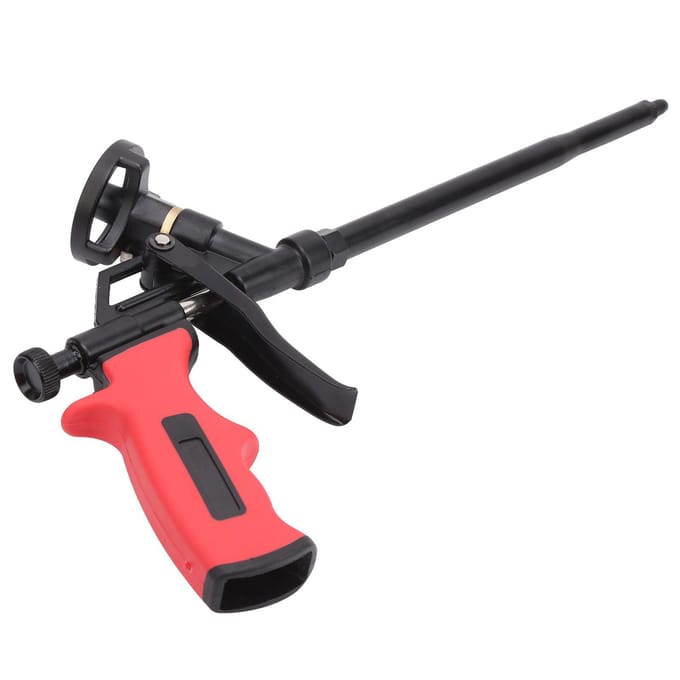 Expansieschuimpistool Kit Spuitpistool PTFE Spuiten Aluminiumlegering Gereedschap met Klepschakelaar black