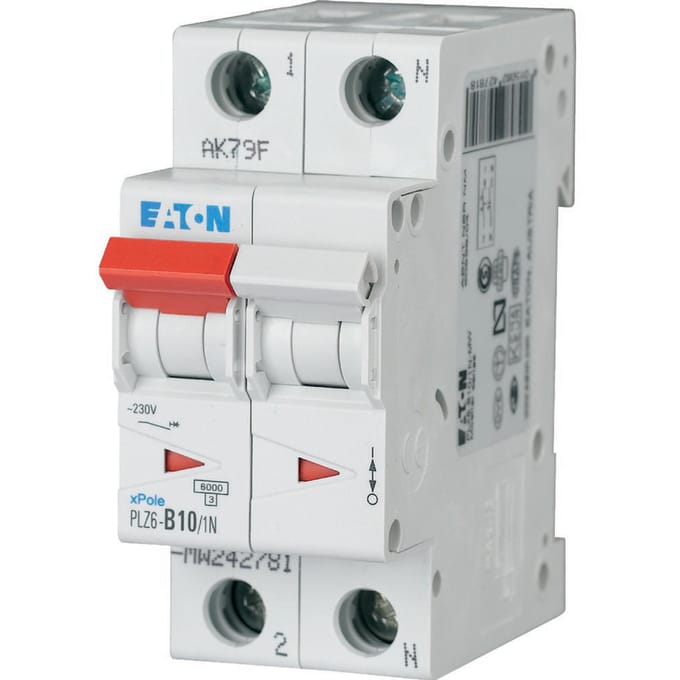Eaton Plz6-c10/1n-mw - miniature circuit breaker mcb