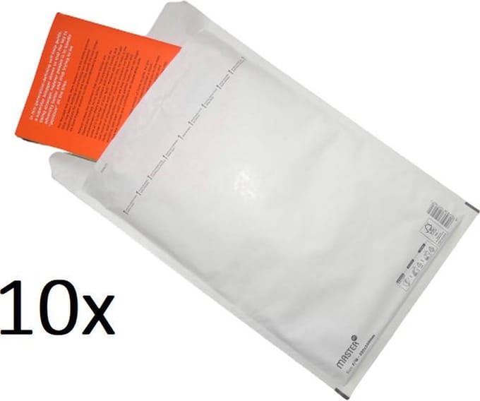 Master'in Bubbel Enveloppen  (A4) - Luchtkussen Enveloppen  220x340mm (16/F) - 10 stuks