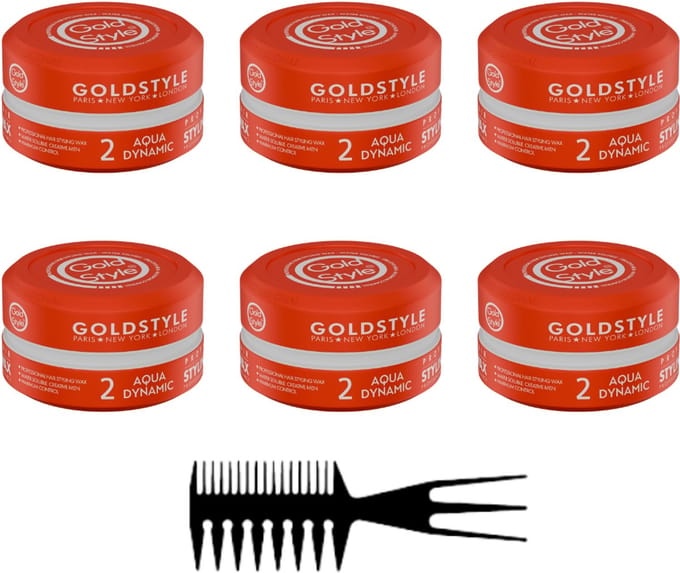 Gold Style Haar Wax Gold Nummer 02 AQUA DYNAMIC 6 stuks - Styling Haar Wax - Haar Wax Mannen