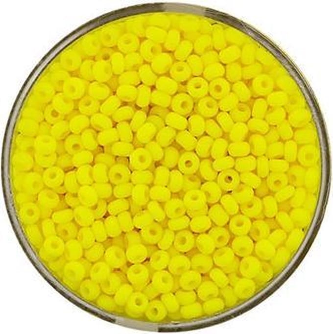 9384-4 Rocailles geel mat 2.6mm