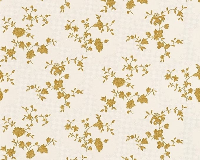Goud bloemen behang 95485-1