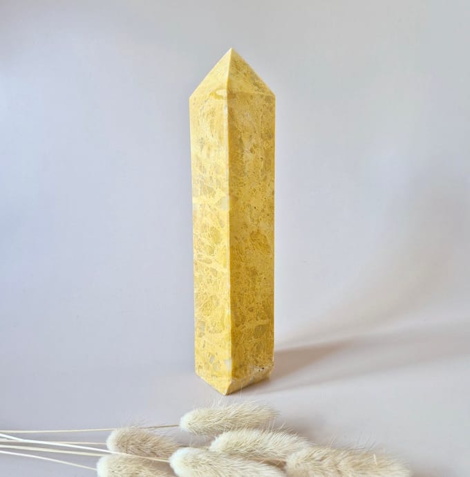 Edelsteen Gele Jaspis Toren – 21 cm | 800 gram Obelisk