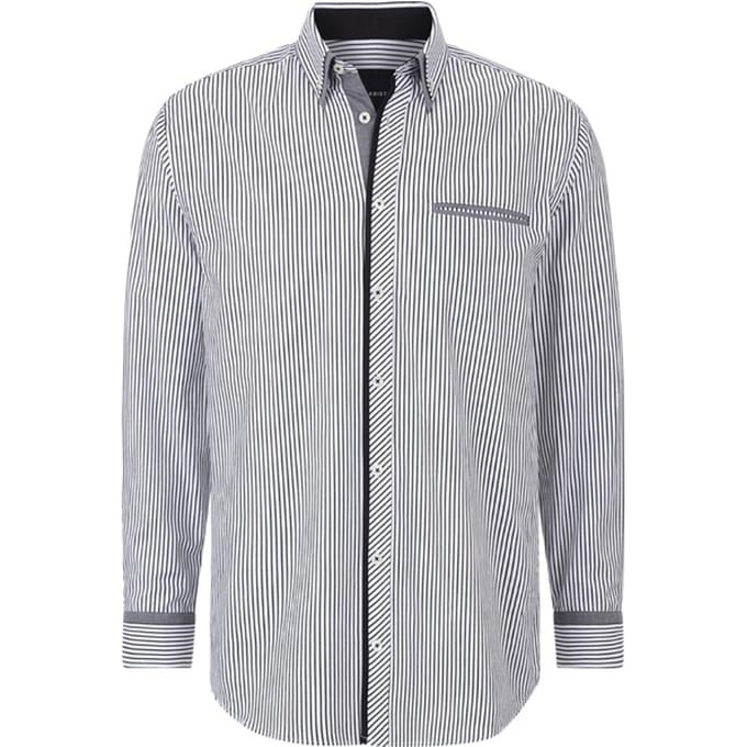 Babista herren Overhemd - 41/42 - grijs - Plus Size