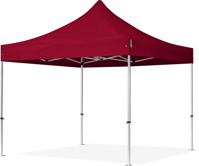3x3 m Easy Up partytent Vouwpaviljoen, PROFESSIONAL alu 40mm, rood