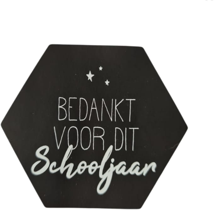 10x sticker " Bedankt voor dit schooljaar"