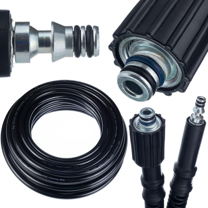 Rosfix Hogedrukslang Click Connect - 15 m M22x1,5 - 200 bar 60°C Nylon Omslag - Geschikt voor Parkside