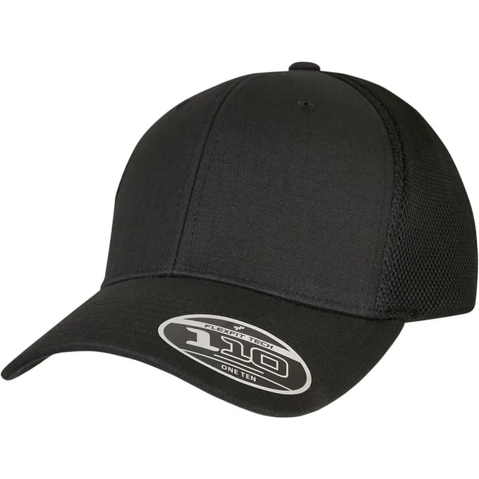 Flexfit - 110 Ripstop Mesh Snapback Pet - Zwart
