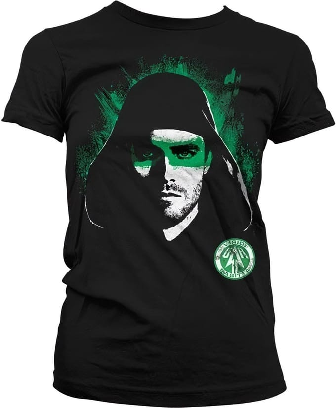 DC Comics Arrow Dames Tshirt -M- Viridi Sagitta Zwart