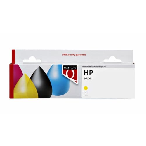 Inktcartridge Quantore alternatief tbv HP CN628AE 971XL geel HC