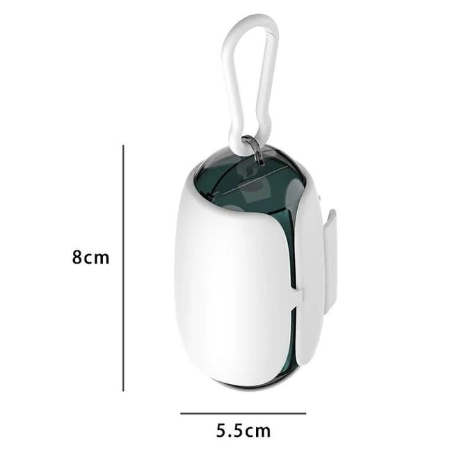 Sacs de merde portables pour chiens, distributeur de sacs de merde pour animaux de compagnie, ramassage de chiot, support de sac de merde, sacs d'accessoires pour chiens de compagnie blanc