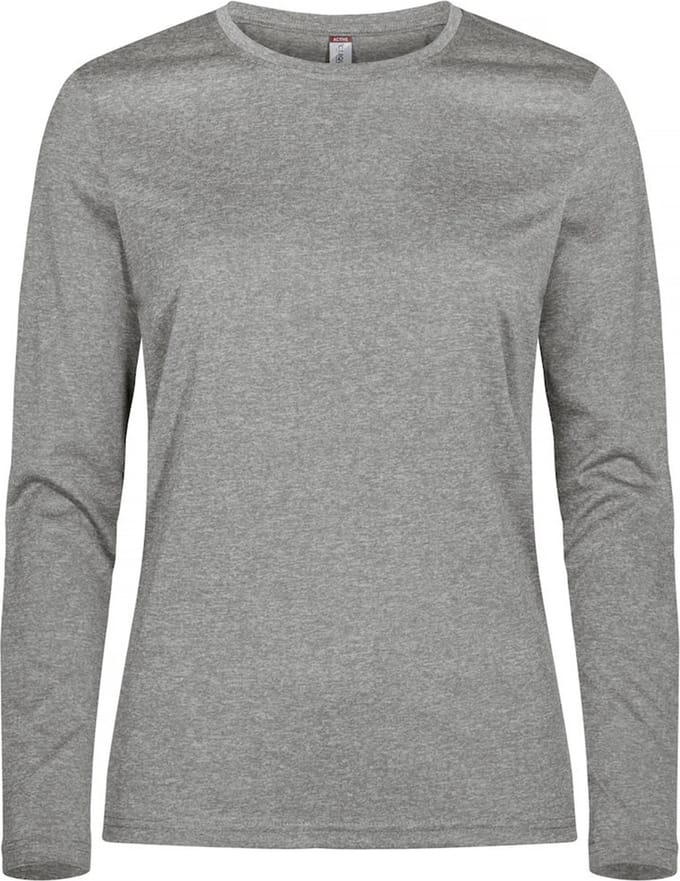Clique Basic Active-T L/S Women 029041 - Grijsmelange - 36/S