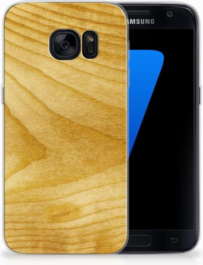 Samsung Galaxy S7 Bumper Hoesje Licht Hout