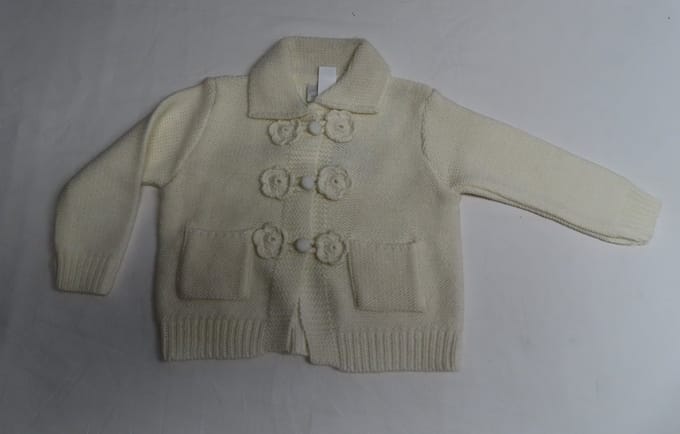 Gilet - Meisje - Gebreid - Ecru - 2 jaar 92