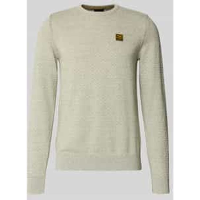 Gebreide pullover met geribde boorden