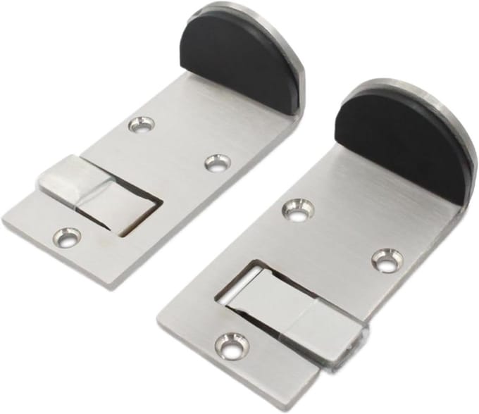 Vloerdeurstopper - Robuuste stop - Muren beschermen - Opvouwbaar ontwerp - 13x9x9 cm - Zilver