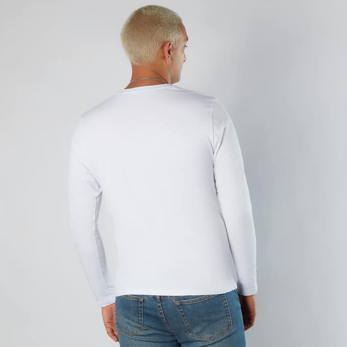 MTV Unisex Long Sleeve T-Shirt - Wit - L