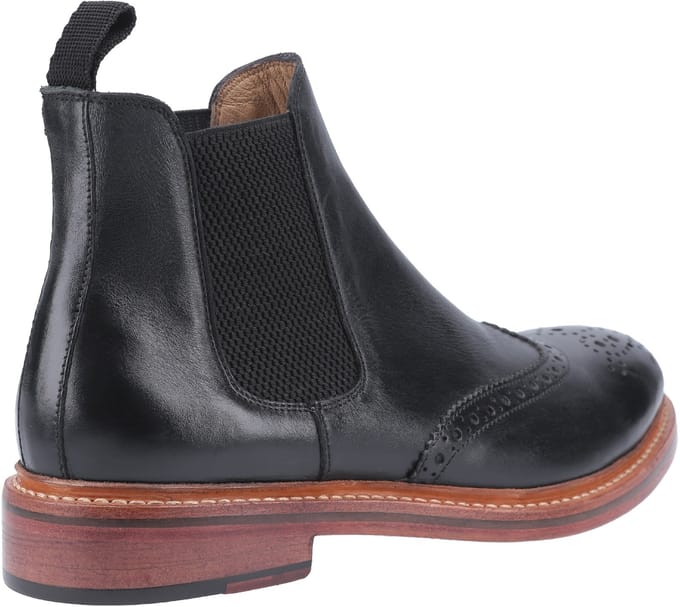 Cotswold Siddington Leren Zwarte Herenlaarzen