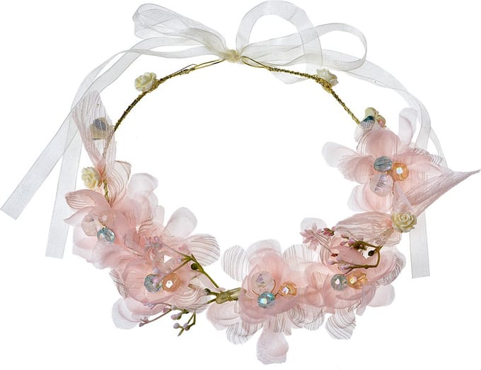 Clayre & Eef Haarband Meisje Roze Synthetisch Bloemen