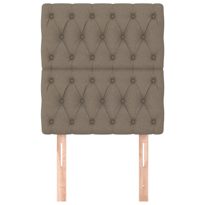 vidaXL - Hoofdbord - taupe - 80x7x118/128 - cm - Stof