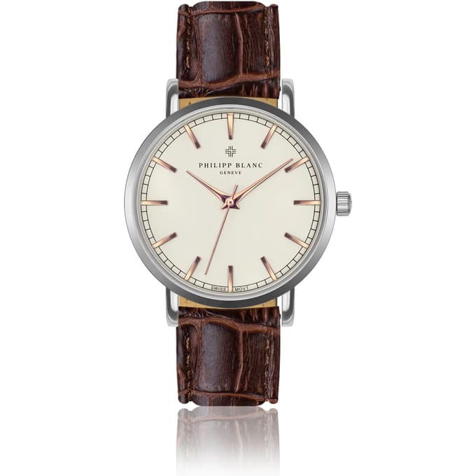 Krokodillenleren horloge Philipp Blanc Basel