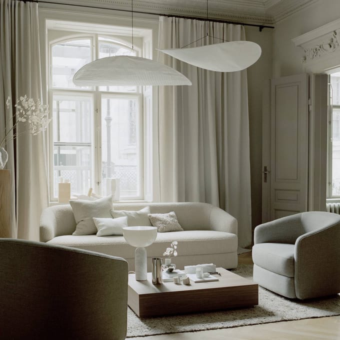 New Works LED hanglamp Tense, Ø 120 cm, wit