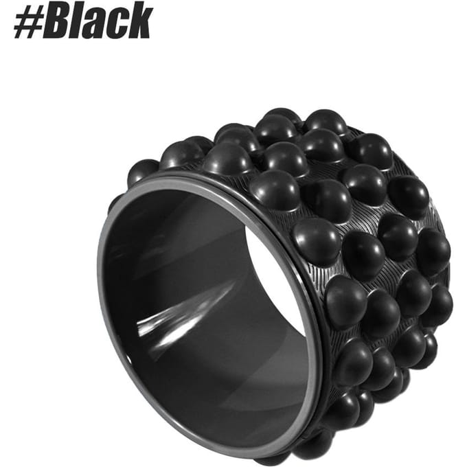 Back Roller Rugstrekker, Back Cracker Premium Yoga Wiel Foam Roller voor de behandeling van rugpijn Diepe weefselmassage-oefening black