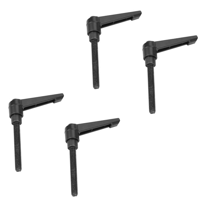 4 STKS Metalen Machineknoppen Verstelbare Bevestigingshandgreep M8 Buitendraad (80 mm)