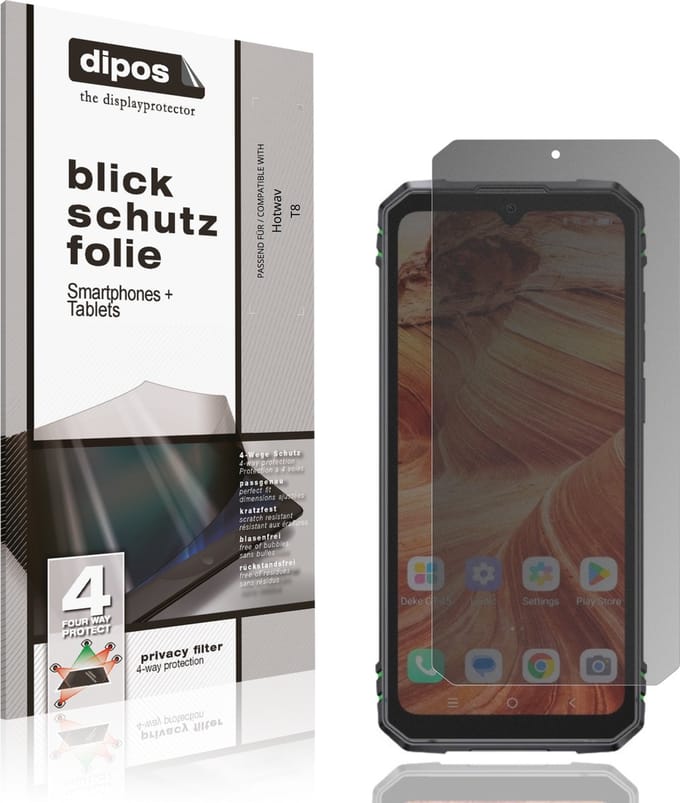 dipos – Matte Privacy Screenprotector geschikt voor Hotwav T8 | Anti-Spy Beschermfolie