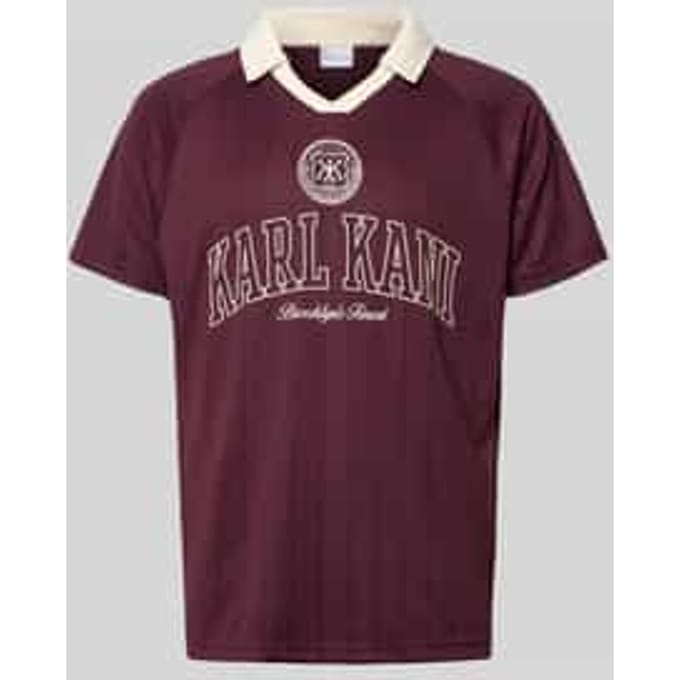 regular fit T-shirt met logostitching model 'Heritage'