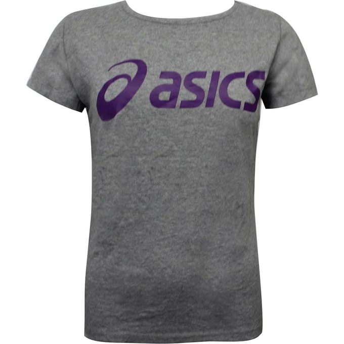 Asics Logo Dames Grijs T-Shirt