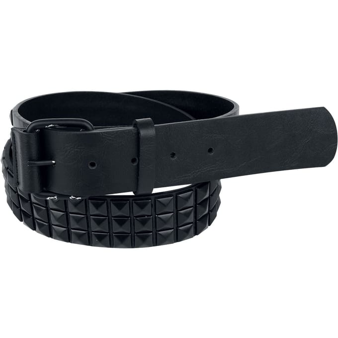 Black Premium by EMP Zwarte riem met studs - Unisex - 100 cm