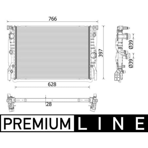 Radiator, motorkoeling MAHLE CR 2199 000P