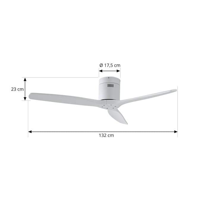 Lucande - Plafondventilatoren zonder verlichting - Hout, ijzer - H: 23 cm - wit