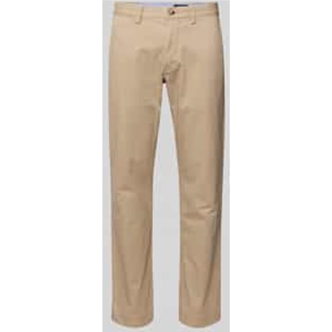 Stoffen broek met achterzakken