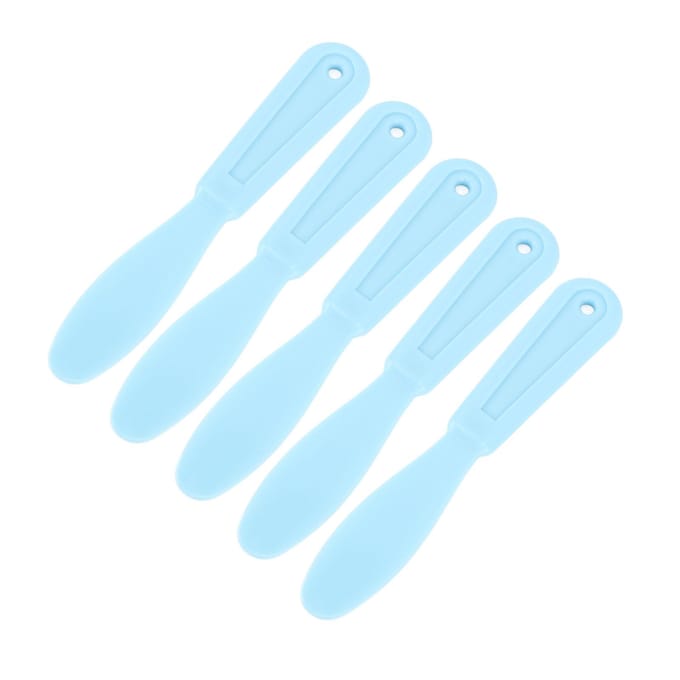 5 stuks Tandheelkundige Plastic Gips Spatels Mengmes voor Alginaat Afdruk Gips Materialen Licht paars