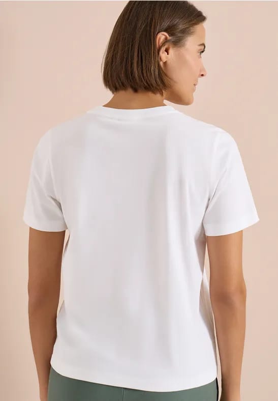 Shirt met ronde hals en frontprint