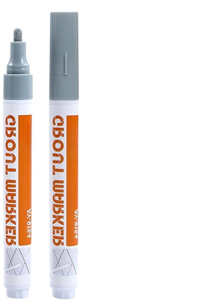 Voegverfpen - Tegelmarker - Voegen Repareren - Waterdicht Sneldrogend - 14 cm - Grijs