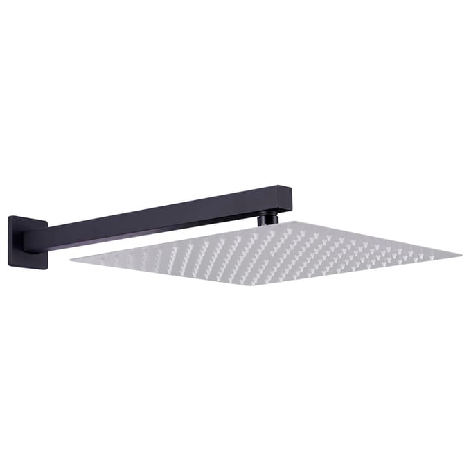 vidaXL - Douchearm - vierkant - 30 - cm - roestvrij - staal - 201 - zwart