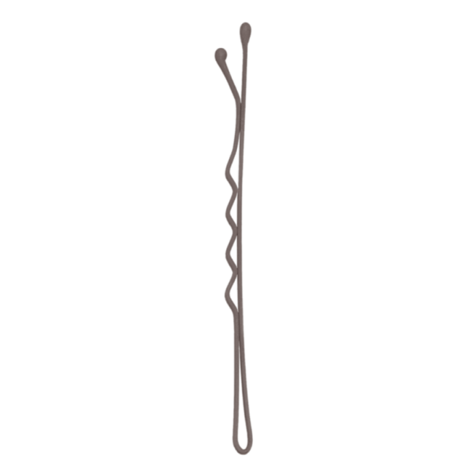 Sibel 1-Leg Metal Grips Wavy Brown 70mm-24st
