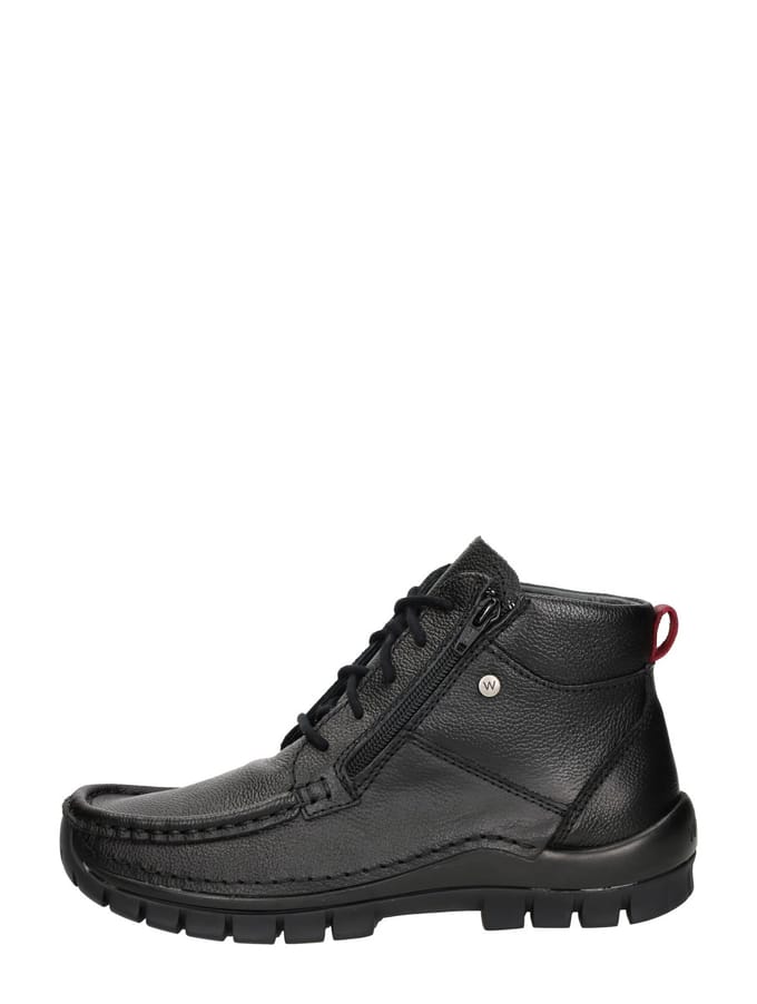Wolky Zwarte Leren Dames Veterschoenen - Zwart - 39