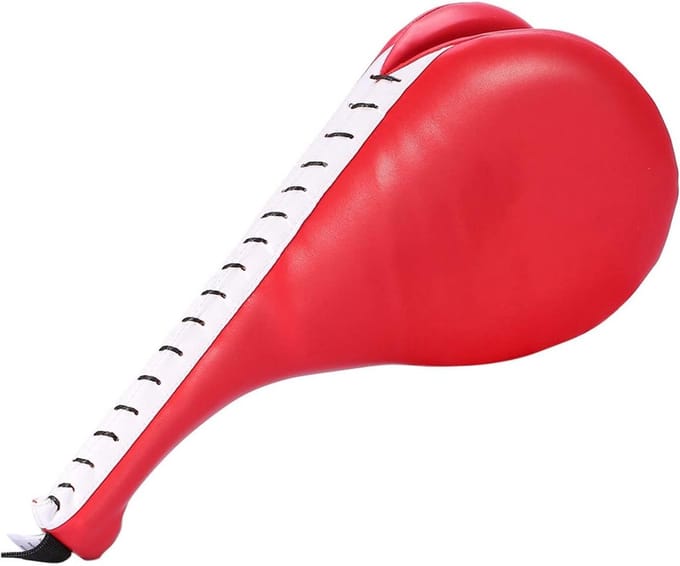 Bokshandschoenen Trainingspad - Kickboks Kussen - Sport Training - Dubbel Kick Pad - 38 x 26 x 5.5 cm - Rood
