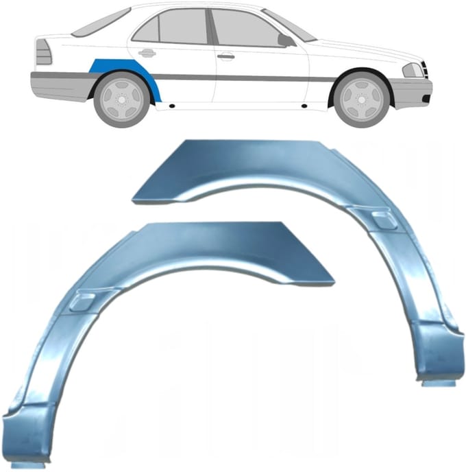 Reparatiepaneel achterspatbord voor Mercedes C-Class W202 1993-2001