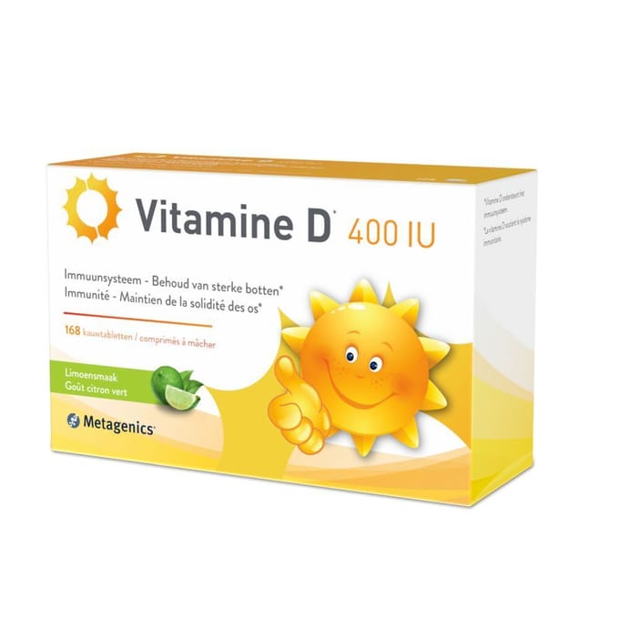 Metagenics Vitamine D 400Iu Limoensmaak 168 kauwtabletten