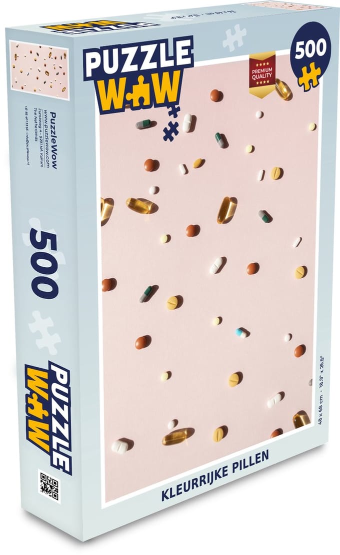 Puzzel Kleurrijke Pillen - Legpuzzel - Puzzel 500 stukjes