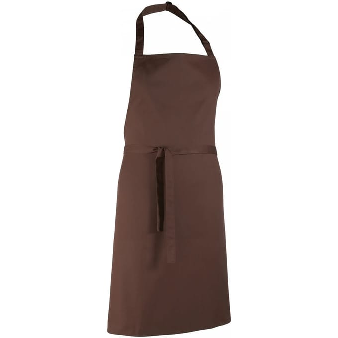 Schort/Tuniek/Werkblouse Unisex One Size Premier Brown 65% Polyester, 35% Katoen