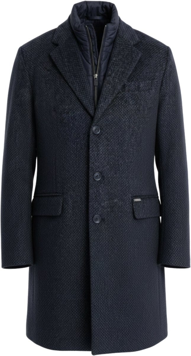 OMBRE Jas - Rits - Gemeleerd Marine M