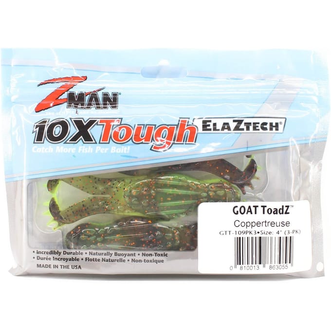 Zman Zacht Kunstaas Geit ToadZ 4 Inch 3/Pack Coppertreuse (3055)