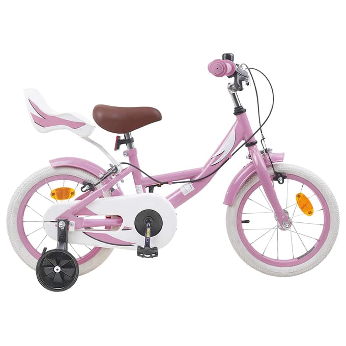 vidaXL - Kinderfiets - 12 - Inch - voor - 2-4 - jaar - oud - Licht - Roze